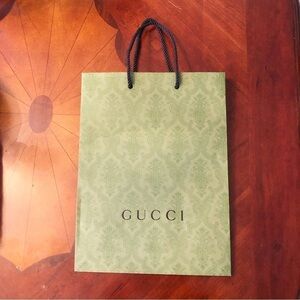 Gucci Green Paper Shopping Gift Bag‎